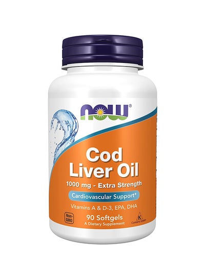 Buy Cod Liver Oil Extra Strength 1000 mg 90 Softgels in UAE