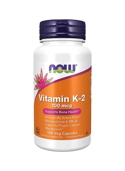 Buy Vitamin K-2 Dietary Supplement 100 mcg - 100 Veg Capsules in UAE