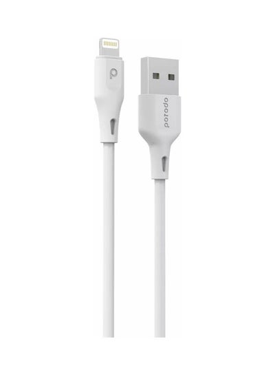 اشتري PVC Lightning Cable 3M 2.4A iPhone Charger Cord Durable Fast Charge And Data Connector Compatible With iPhone 14/14 Plus/ 14 Pro/14 Pro Max/13/12/11/XS/Pro Max /Pro/Mini/SE/ iPad 9 And More, White في الامارات