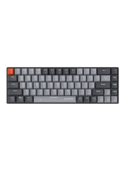 Buy Wireless Mechanical Keyboard Ultimate Keyboard For Work And Gaming US + Arabic Layout 68-Key Mini Keyboard Built-In 1300mAh Battery 20 Rainbow Effects Compatible With PC/ Android/ iOS/ Windows Grey in UAE