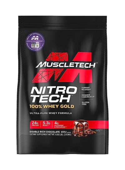 Buy Nitro Tech Whey Gold Protein - Double Rich Chocolate - 3.63 Kg in UAE