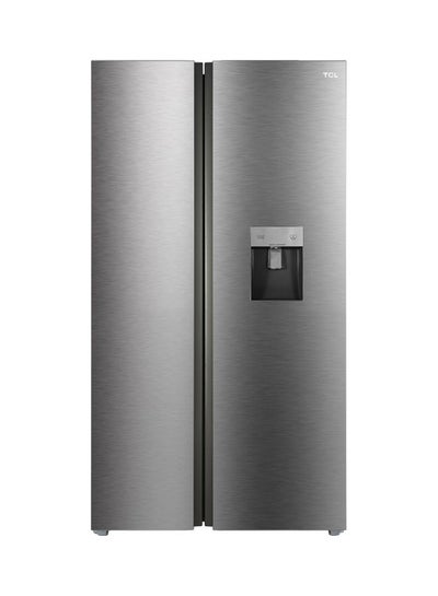 Buy Side By Side Double Door Refrigerator Total No Frost Fridge And Freezer With Water Dispenser Eco Inverter LED Display With Touch Button Control Steel P790SBSNWD Silver in UAE