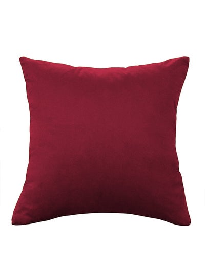 Buy Square Velvet Soft Cushion Burgundy in Saudi Arabia