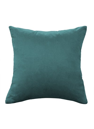 Buy Square Velvet Soft Cushion Turquoise in Saudi Arabia