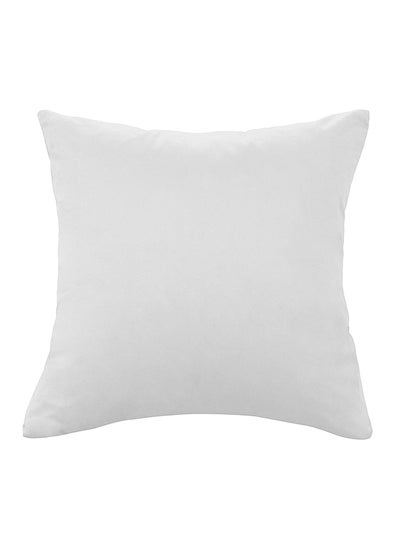 Buy Square Velvet Soft Cushion White 65x65cm in Saudi Arabia