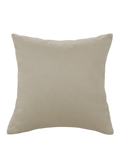 Buy Square Velvet Soft Cushion Ivory 65x65cm in Saudi Arabia