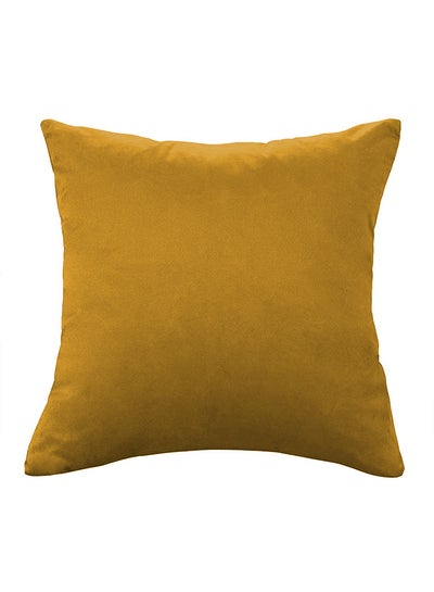 Buy Square Velvet Soft Cushion Gold 65x65cm in Saudi Arabia