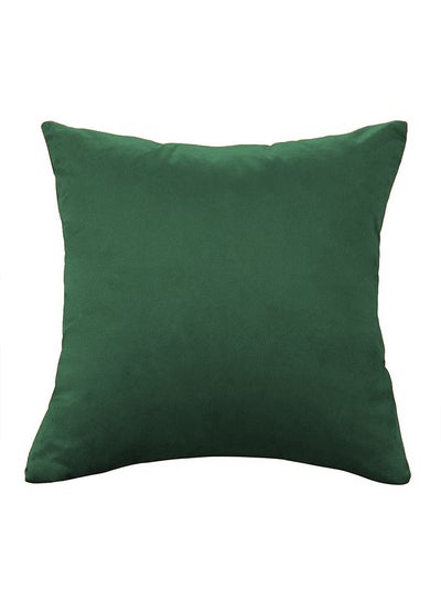 Buy Square Velvet Soft Cushion Dark Green in Saudi Arabia