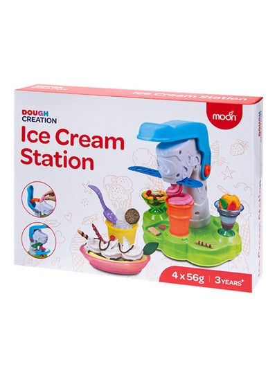 Buy Dough Creation Ice Cream Station For 3 Years And Above DIY Clay Toys – 4 X 56 G in Saudi Arabia