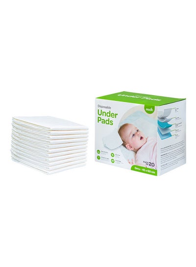 Buy Disposable Under Pads Multi-Use Leak-Proof Bed Pads For Adults And Kids Unisex Size 45Cm X 60Cm - Pack Of 20 in Saudi Arabia