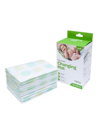 Buy Disposable Waterproof Changing Mats For Baby Portable Diaper Changing Pad 46 X 68 Cm - Pack Of 10 in Saudi Arabia