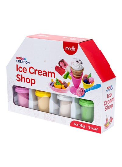Buy Dough Creation Ice Cream Shop For 3 Years And Above DIY Clay Toys – 4 X 56 G in UAE