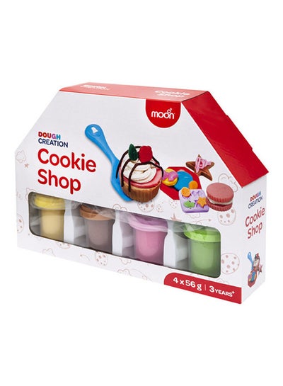 Buy Dough Creation Cookie Shop  For 3 Years And Above DIY Clay Toys – 4 X 56 G in Saudi Arabia