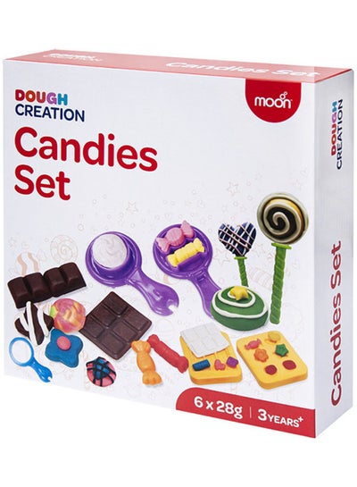 Buy Dough Creation Candies Set For 3 Years And Above DIY Clay Toys – 6 X 28 G in UAE