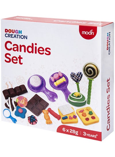 اشتري Dough Creation Candies Set For 3 Years And Above DIY Clay Toys – 6 X 28 G في السعودية