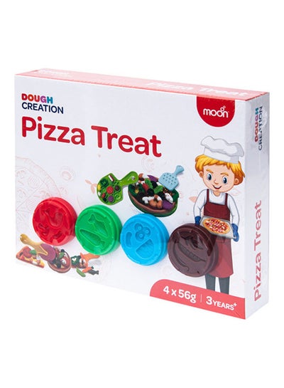 Buy Dough Creation Pizza Treat For 3 Years And Above DIY Clay Toys – 4 X 56 G in Saudi Arabia