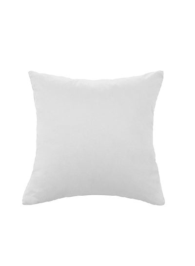 Buy Square Velvet Soft Cushion White 45x45cm in Saudi Arabia