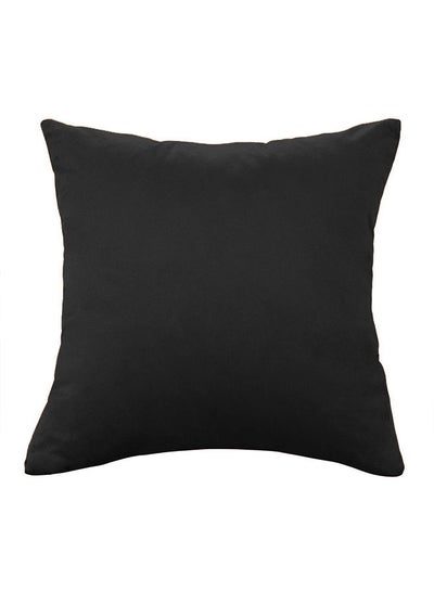 Buy Square Velvet Soft Cushion Black 45x45cm in Saudi Arabia