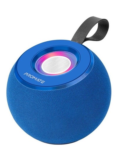 اشتري Bluetooth, Premium 5W True Wireless Portable Speaker With 360-Degree HD Sound, LED Light, Long Playtime, USB Port And TF Card Slot For iPhone 14, iPad Air, iPod, Galaxy S22 Blue في الامارات