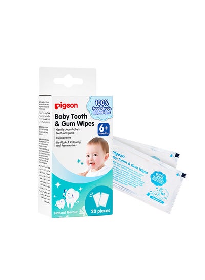 Buy Baby Tooth And Gum Wipes - 20 Sheets - Natural Flavor in Saudi Arabia