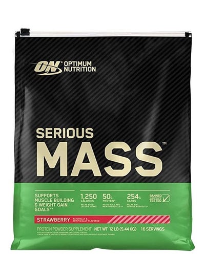 Buy Serious Mass: High Protein Muscle Building & Weight Gainer Protein Powder, 50 Grams of Protein, Vitamin C, Zinc And Vitamin D For Immune Support - Strawberry, 12 Lbs (5.44 KG) in UAE