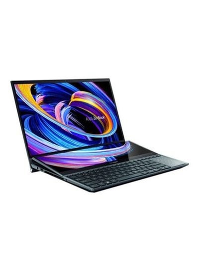 اشتري ZenBook Pro Duo 15 UX582 Laptop With 15.6-Inch Touch Screen 4k OLED Display, Core i9-12900H Processor/32GB RAM /1TB SSD/ Windows 11 Home /8GB NVIDIA GeForce RTX 3070TI Graphics English/Arabic Celestial Blue في الامارات