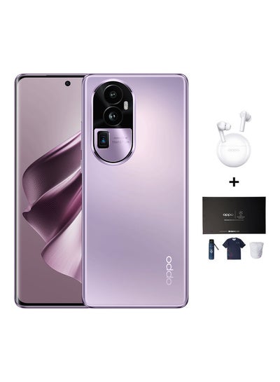 اشتري Reno10 Pro Plus Dual SIM Glossy Purple 12GB RAM 256GB 5G - Middle East Version With Enco Buds 2 And Champions League Gift Box في السعودية