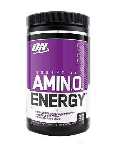 Buy Amino Energy Pre Workout With Green Tea BCAA Amino Acids Keto Friendly Green Coffee Extract Zero Grams Of Sugar Anytime Energy Powder Concord Grape 30 Servings in UAE