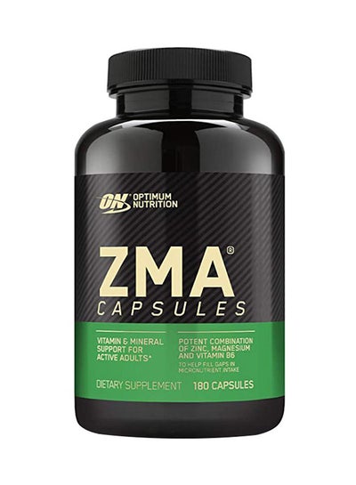 Buy ZMA Zinc for Immune Support, Muscle Recovery and Endurance Supplement for Men and Women, Zinc and Magnesium Supplement - 180 Capsules in UAE