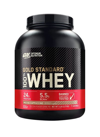 Buy Gold Standard 100% Whey Protein Powder Primary Source Isolate, 24 Grams of Protein for Muscle Support and Recovery - Mocha Cappuccino, 5 Lbs, 71 Servings (2.27 KG) in UAE