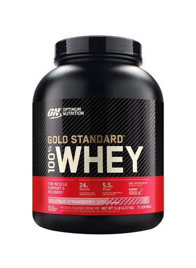 Buy Gold Standard 100% Whey Delicious Strawberry 5 lbs. in UAE