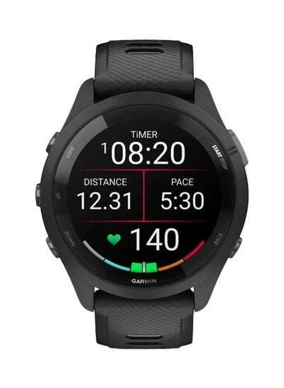 Buy Forerunner 265 - 46MM - Up To 20 Hours Battery Life In GPS Mode - 1.3"inch Amoled Display, Scratch Resistant, Corning® Gorilla® Glass 3, Heart Rate Monitor, Stress Tracking, Save Music On Device, Advanced GPS and Running Features, Advanced Training Metrics and Recovery Insights, iOS and Android Compatible Black in Saudi Arabia