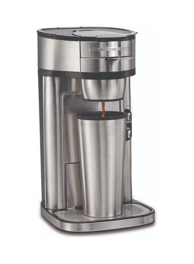 Buy The Scoop Single-Serve Coffee Maker, Brews 250-410 Ml Cups Coffee In Mins, 2 Metal Filters, 2 Brew Settings, Adjustable Mug Stand, Stainless Steel 410 ml 1400 W 49981-SAU Silver in Saudi Arabia