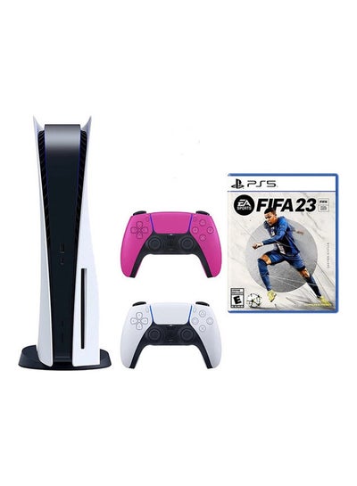 اشتري PlayStation 5 Disc Console With Extra Pink Controller & FIFA 23 في مصر