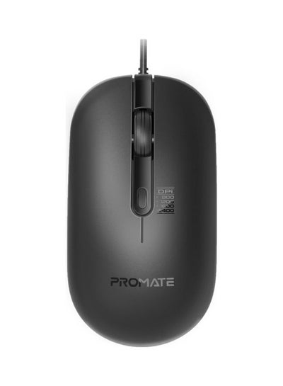 Buy Wired Mouse with 6 million Keystrokes, Adjustable 2400DPI, 4 Programmable Buttons, 1.5m Cord and Anti-Slip Grip, CM-2400 Black in Saudi Arabia