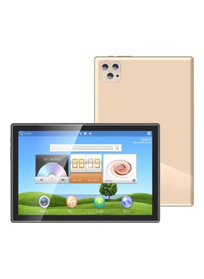 اشتري Android Smart Tablet 10.1Inch Display Shiny Camera Dual SIM 5G Network Wi-Fi and GPS Zoom Supported with Bluetooth Keyboard Gold في الامارات