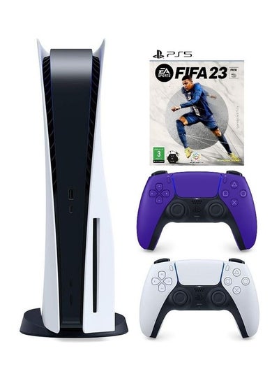 Buy PS5 With DualSense Contoller Purple And FIFA 23 in Saudi Arabia