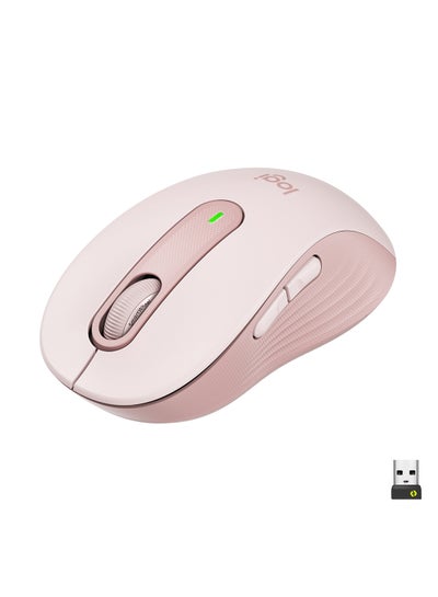 Buy Signature M650 Wireless Mouse, For Small to Medium Sized Hands, Silent Clicks, 5 Buttons, Bluetooth, Multi-Device Compatibility, 400 DPI Nominal Value, 10m Range pink in UAE