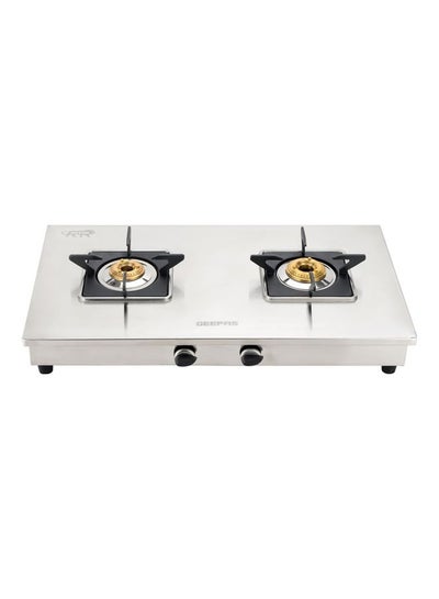 Buy Double Burner Stainless Steel Gas stove With Auto Piezo Ignition System GGC31038 Silver in UAE