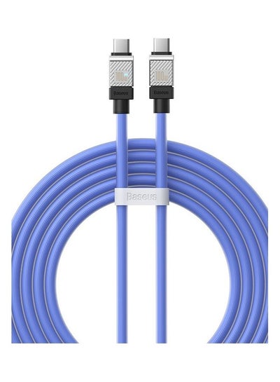Buy Type C to Type C 100W Cable, Ultra Fast PD Type C Charger for iPhone 15 Pro, iPhone 15 Pro Max, iPhone 15 Plus, MacBook Pro, iPad Pro 2022, iPad Air 5, Samsung Galaxy S23 Ultra, Pixel, PS5, Switch, etc. 2M Blue Blue in Egypt