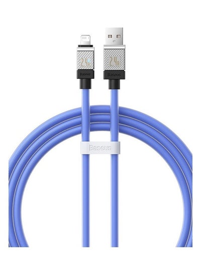 Buy iPhone Cable 1M Fast Charging And Data Cable iPhone Charger Cable 2.4A Lightning Cord Compatible for iPhone 14/14 Pro/14 Plus/14 Pro Max, iPhone 13 Pro 12 Pro Max 11 XS 7 Plus 6S iPad Pro Blue in UAE