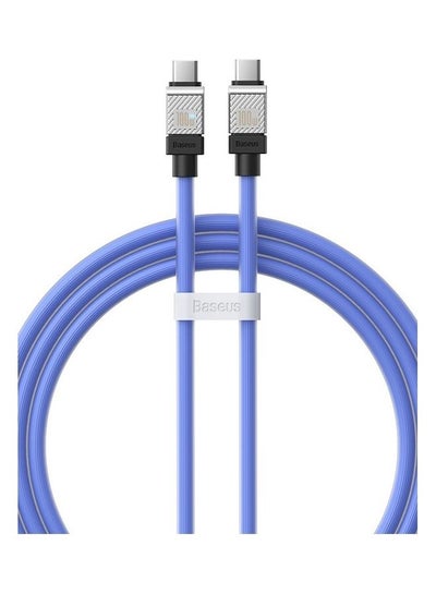 Buy Type C to Type C 100W Cable, Ultra Fast PD Type C Charger for iPhone 15 Pro, iPhone 15 Pro Max, iPhone 15 Plus, MacBook Pro, iPad Pro 2022, iPad Air 5, Samsung Galaxy S23 Ultra, Pixel, PS5, Switch, etc. 1M Blue Blue in UAE