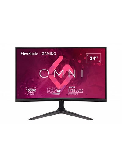 اشتري 24 Inch 1080p 1ms 165Hz Curved Gaming Monitor with AMD FreeSync Premium, Eye Care, HDMI and DisplayPort I Omni VX2418C Black في الامارات