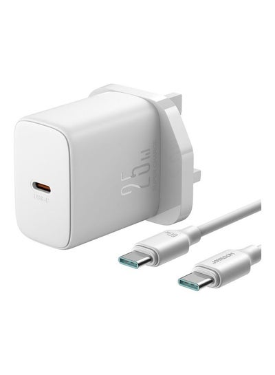 اشتري شاحن سريع مع كابل USB-C ، يدعم QC 3.0 ، شاحن حائط USB قابس محول السفر PD شاحن طاقة شحن سريع 25 واط ، متوافق مع Samsung AFC و Huawei SCP وإصدار آخر من أجهزة iPhone - إلخ في مصر