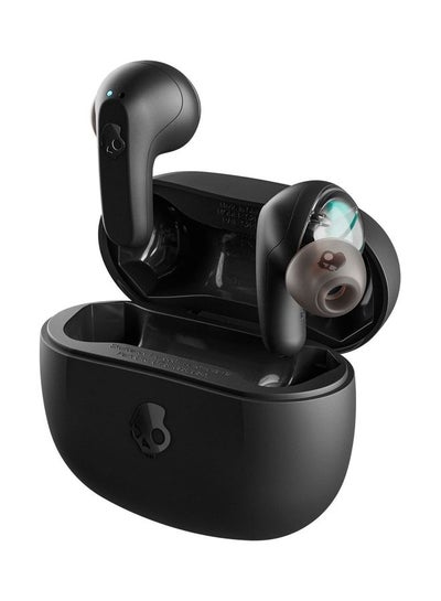 Buy Rail Wireless Earbuds With Skull-iQ App Integration Plus AI Microphone, 42 Hours Battery, Bluetooth For iPhone, Android And More True Black in UAE