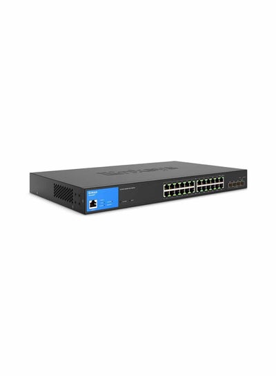 اشتري Switch Linksys Lgs328mpc 24pt Poe+ Gbit Adm 4sfp+ Black في السعودية