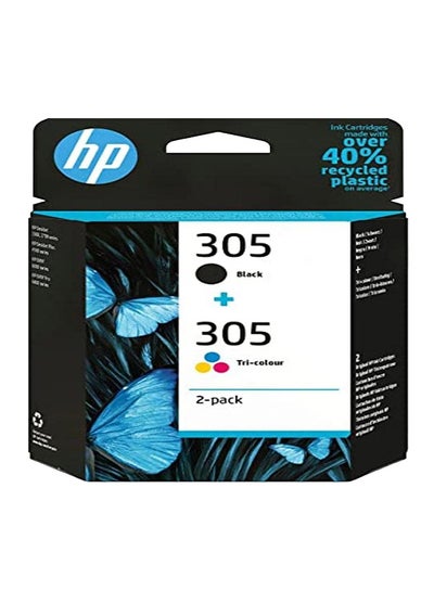 اشتري 305 2-PACK TRI-COLOR/BLACK ORIGINAL INK CARTRIDGE Black/Cyan/Magenta/Yellow في الامارات