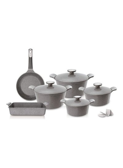 Buy 10-Piece Granite Xtrema Cookware Set Grey 20cm in Saudi Arabia