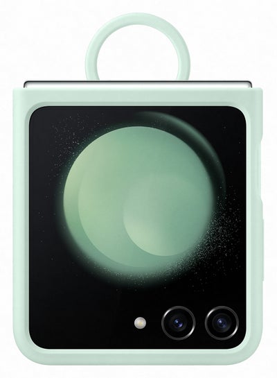 اشتري Galaxy Z Flip 5 Silicone Cover With Ring Ocean Green في الامارات