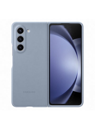 Buy Galaxy Z Fold 5 Eco-Leather Cover Blue in UAE